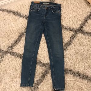 Distressed skinny jeans!